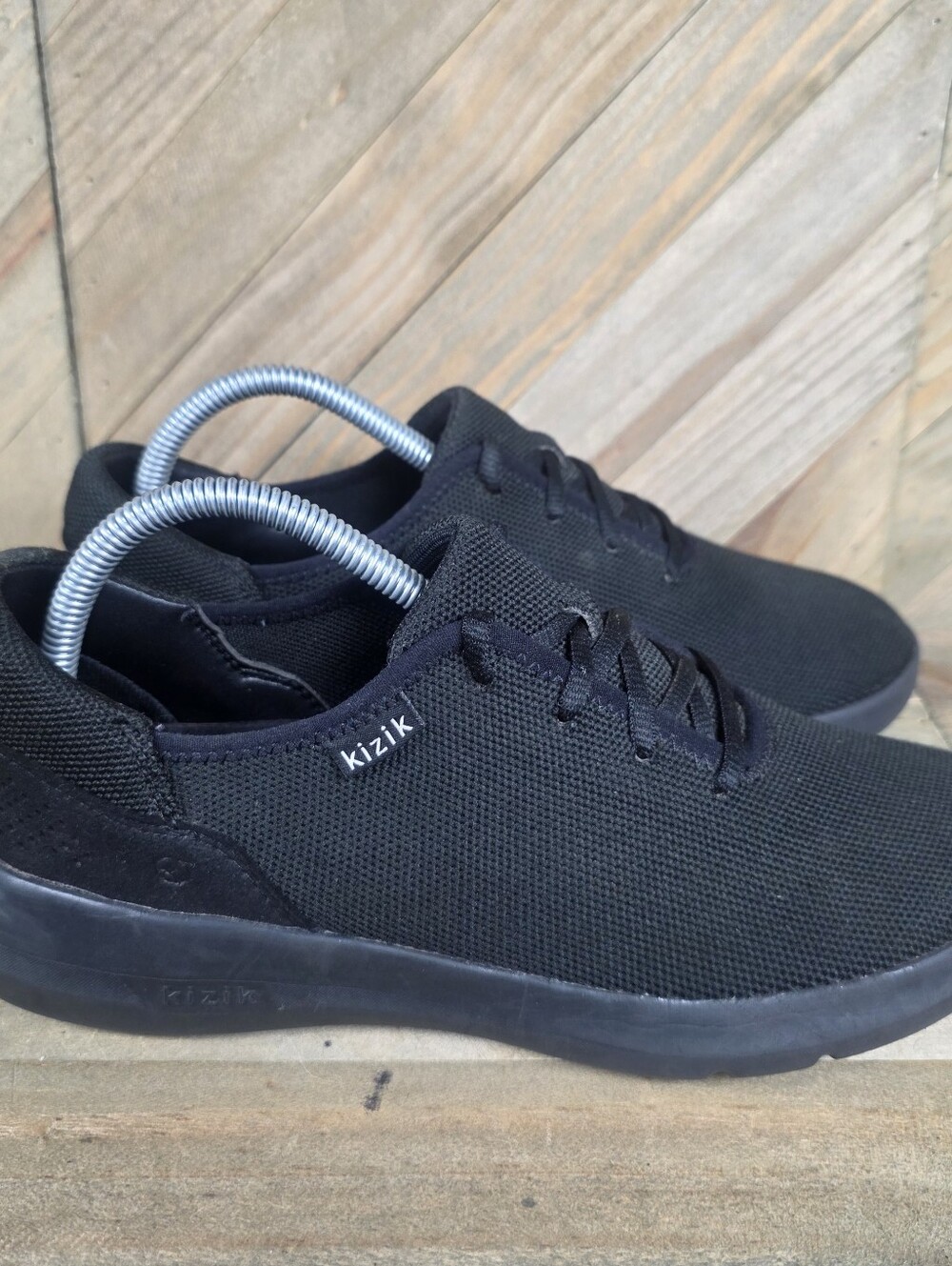 Kizik Madrid Eco Knit Womens Athletic Sneakers Size 9 Black Hands Free Lace Up